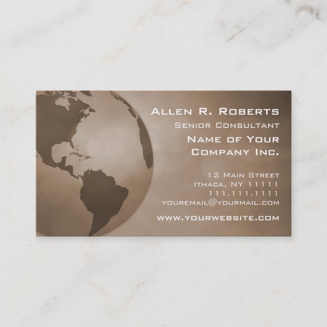 Tarjeta De Visita Rama global de Américas del comercio corporativa (Anverso)