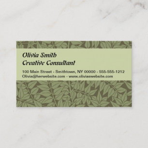 Tarjeta De Visita Rama William Morris deja papel de escritorio
