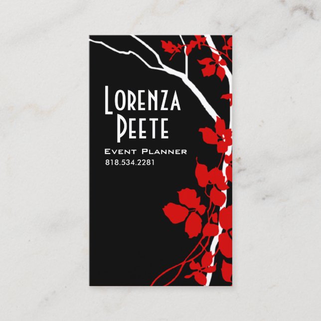 Tarjeta De Visita Ramas creativas (planificador de eventos) (Anverso)