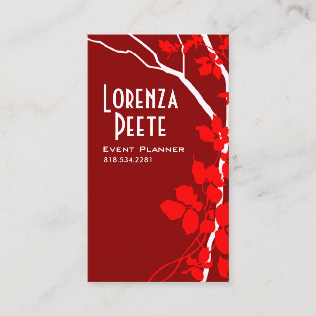Tarjeta De Visita Ramas creativas (planificador de eventos) (Anverso)