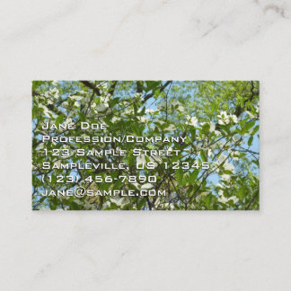 Tarjeta De Visita Ramas de Dogwood florecen árboles de primavera