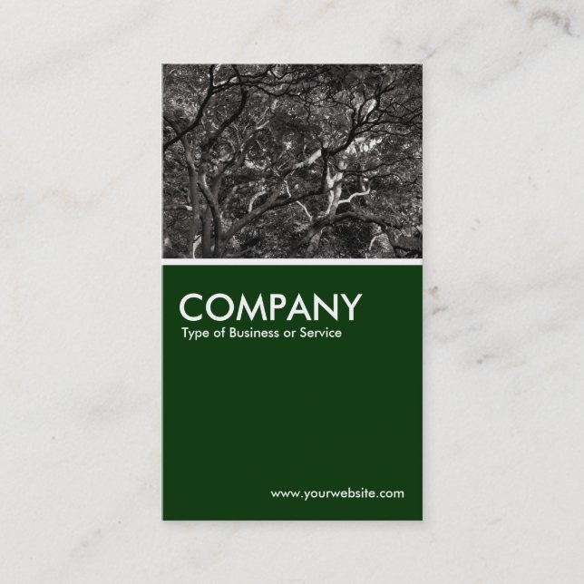 Tarjeta De Visita Ramas japonesas 03 - Verde oscuro (Anverso)