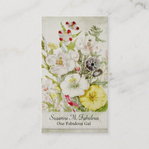Tarjeta De Visita Ramo amarillo rojo blanco de la flor