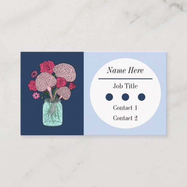 Tarjeta De Visita Ramo de flores cerebrales (Anverso)