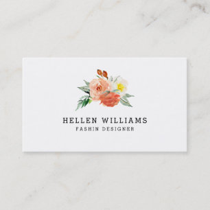Tarjeta De Visita Ramo de flores de melocotón