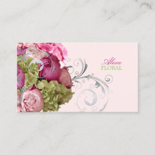 Tarjeta De Visita Ramo de peonías PixDezines, colores de floristas/d