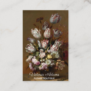 Tarjeta De Visita Ramo floral elegante - Bello Artes del holandés