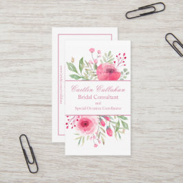 Tarjeta De Visita Ramo Floral Inglés