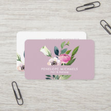 Ramo floral minimalista de acuarela rosa pastel