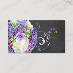 Tarjeta De Visita Ramo nupcial PixDezines, floristas/pizarra