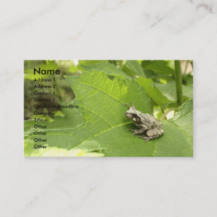 Tarjeta De Visita Rana arbórea gris