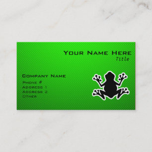 Tarjeta De Visita Rana verde