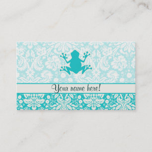 Tarjeta De Visita Rana verde azulada