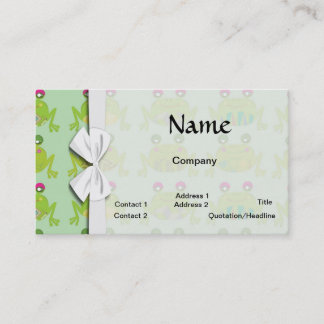 Tarjeta De Visita ranas funky froggy
