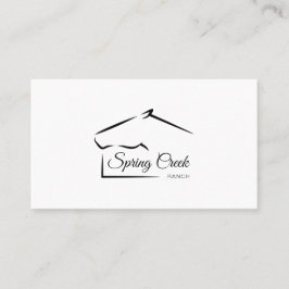Tarjeta De Visita Rancho de caballo | Granja de caballos