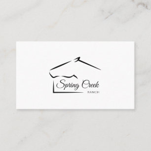 Tarjeta De Visita Rancho de caballo   Granja de caballos