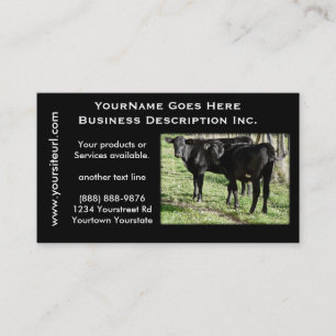 Tarjeta De Visita Rancho de ganado negro de Angus