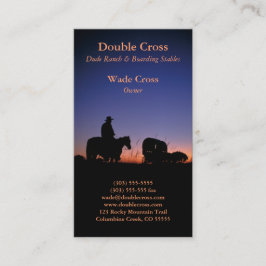 Tarjeta De Visita Rancho de Western Dude