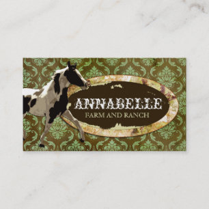 Tarjeta De Visita Rancho el   del caballo de la CROMATOGRAFÍA