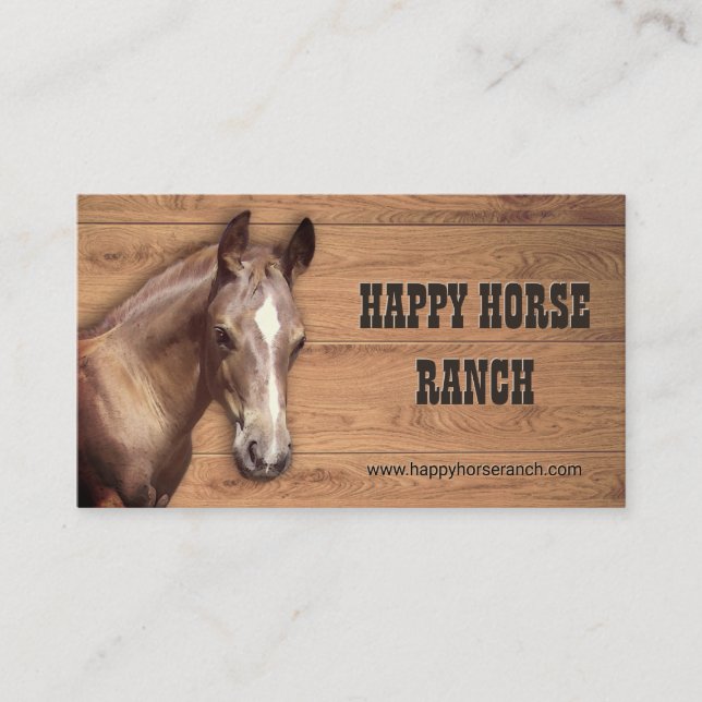 Tarjeta De Visita Rango de caballos (Anverso)