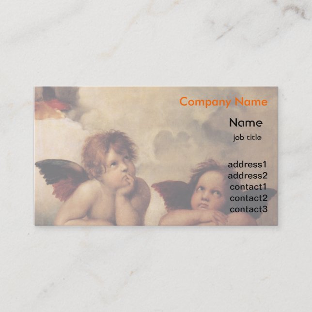 Tarjeta De Visita Raphael, Sistine Cherub (Anverso)
