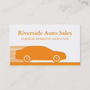 Tarjeta de visita rápida para automóvil, Naranja