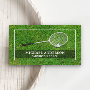 Tarjeta De Visita Raqueta de bádminton volante profesional entrenado