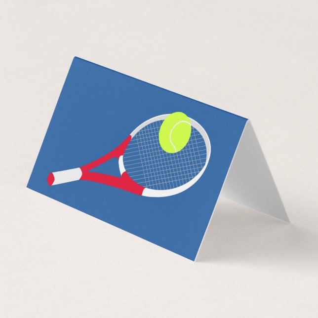 Tarjeta De Visita Raqueta de tenis y pelota de tenis (Anverso)