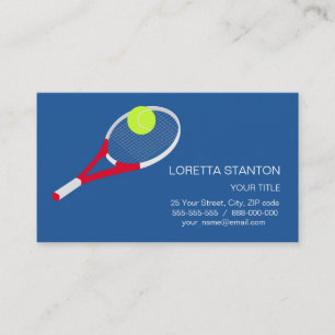Tarjeta De Visita Raqueta de tenis y pelota de tenis
