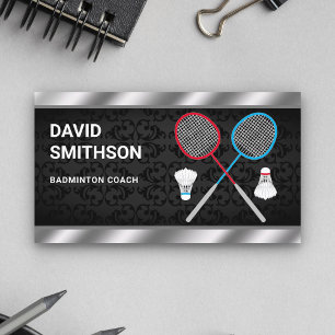 Tarjeta De Visita Raquetas de bádminton Volante Entrenador profesion