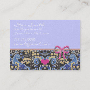 Tarjeta De Visita Rasberry de color azul, de color azul, de caramelo