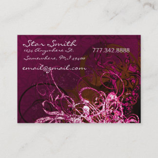 Tarjeta De Visita Rasberry Swirally