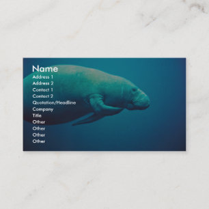 Tarjeta De Visita Rasguño del Manatee