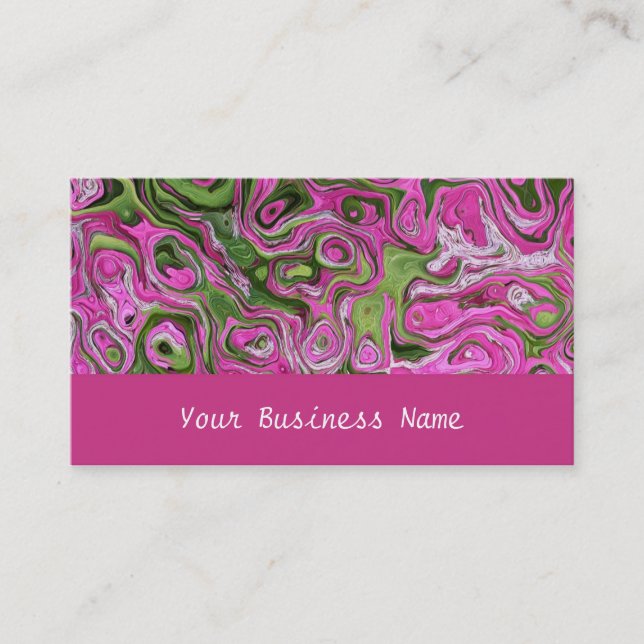 Tarjeta De Visita Raspberry Pink, Green, Black Business Card (Anverso)