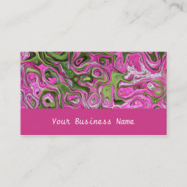 Tarjeta De Visita Raspberry Pink, Green, Black Business Card
