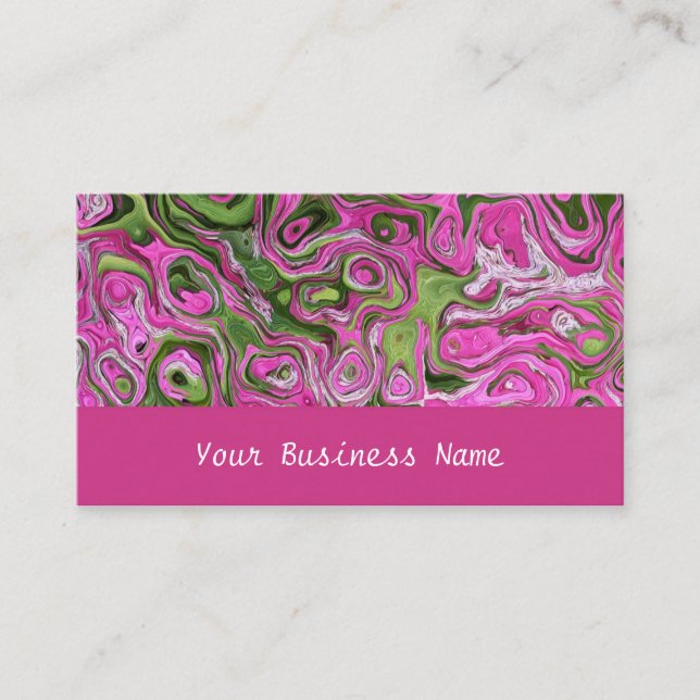 Tarjeta De Visita Raspberry Pink, Green, Black Business Card (Anverso)