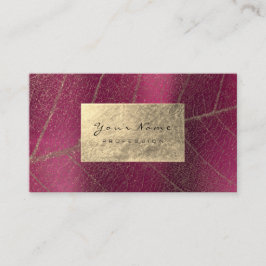Tarjeta De Visita Raspberry rosa Sepia Relieve metalizado dorado Del