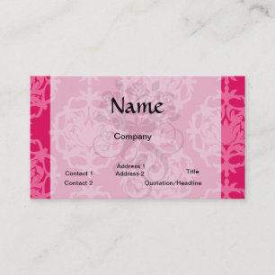 Tarjeta De Visita Raspberry y damasco rosa