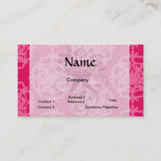 Tarjeta De Visita Raspberry y damasco rosa