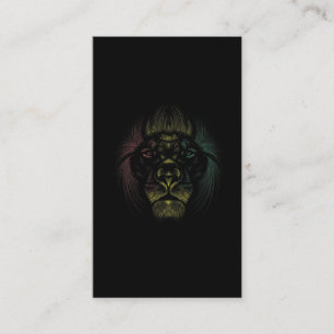 Tarjeta De Visita  Rasta León Jefe Jamaica África Amor animal