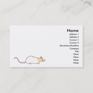 Tarjeta De Visita Rata del mascota. Cervatillo y abigarrado