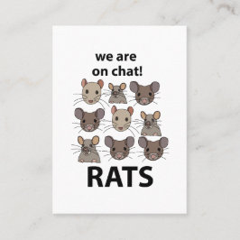 Tarjeta De Visita Rats Animal Estamos En Chat Rats Gratis