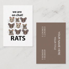 Tarjeta De Visita Rats Animal Estamos En Chat Rats Gratis