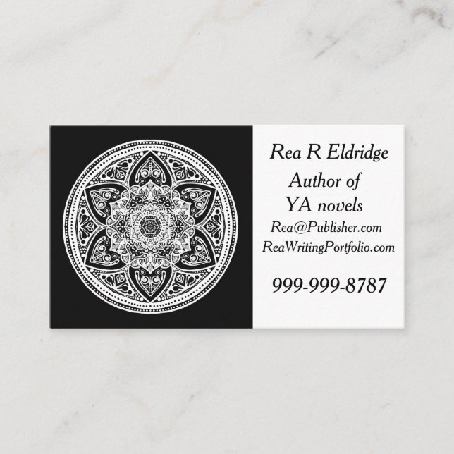 Tarjeta De Visita Raven Mandala (Anverso)