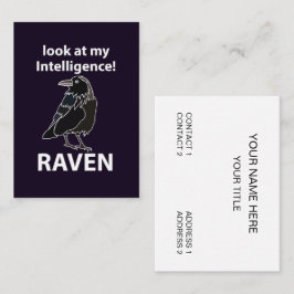 Tarjeta De Visita Raven Mira Mi Raven De Inteligencia