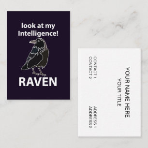 Tarjeta De Visita Raven Mira Mi Raven De Inteligencia