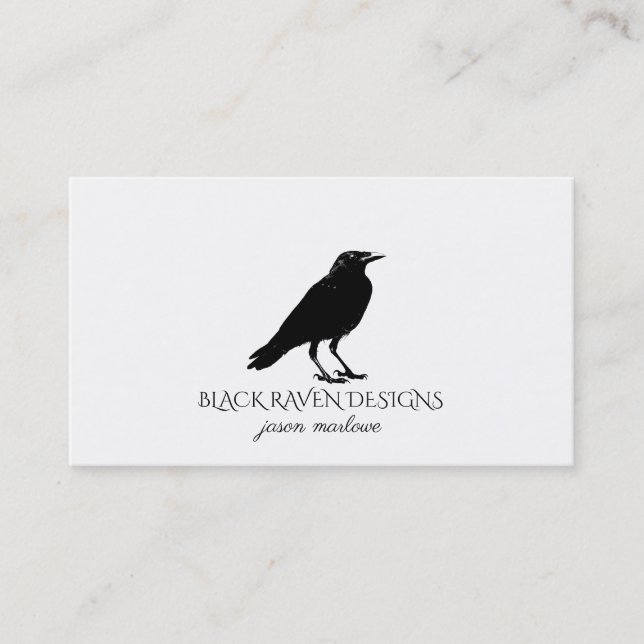 Tarjeta De Visita Raven negro (Anverso)