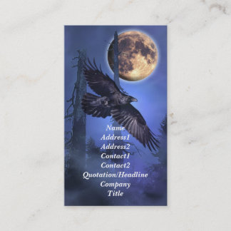 Tarjeta de visita Raven y Moon