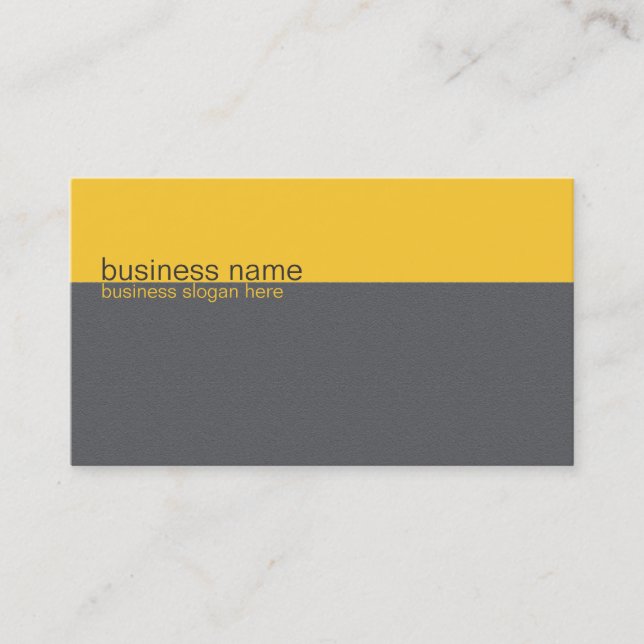 Tarjeta De Visita Raya amarilla/gris simple elegante llana (Anverso)