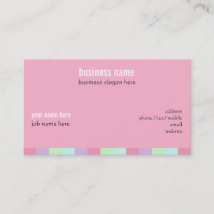 Tarjeta De Visita Raya coloreada simple moderna elegante llana en